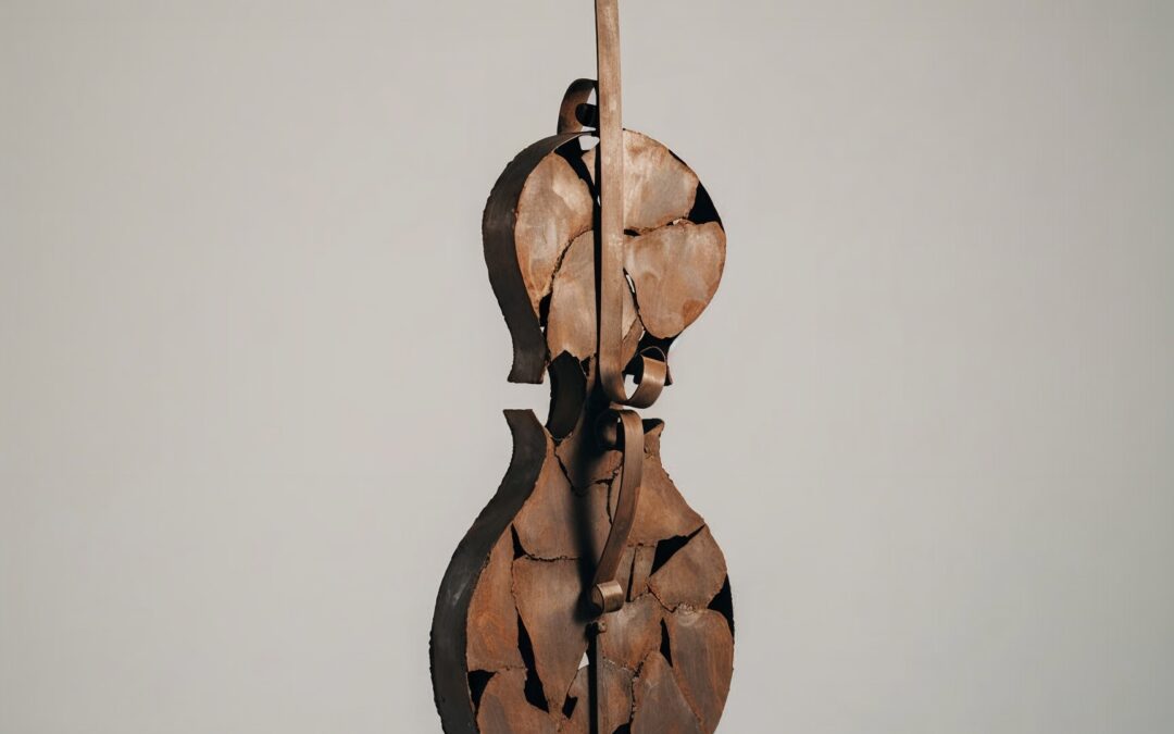 Esculturas de violín en hierro | Crespí Alemany, escultor en Mallorca